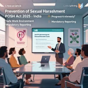POSH Act 2025: The Ultimate HR Guide 1 POSH ACT 2025-a man standing in front of a group of people in a meeting